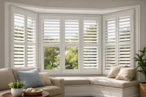 Custom Plantation Shutters for Bay Windows