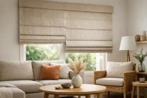 Roman Blinds for Living Room Style and Comfort